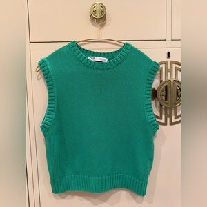 Zara Vibrant Green Knit Sweater